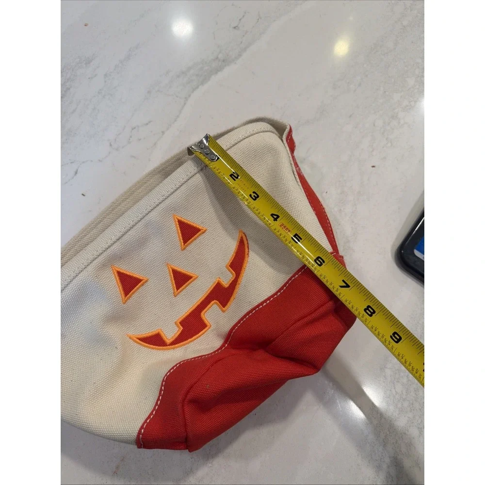 Lands End Halloween Canvas Bucket Tote Bag Jack-0- Lantern 